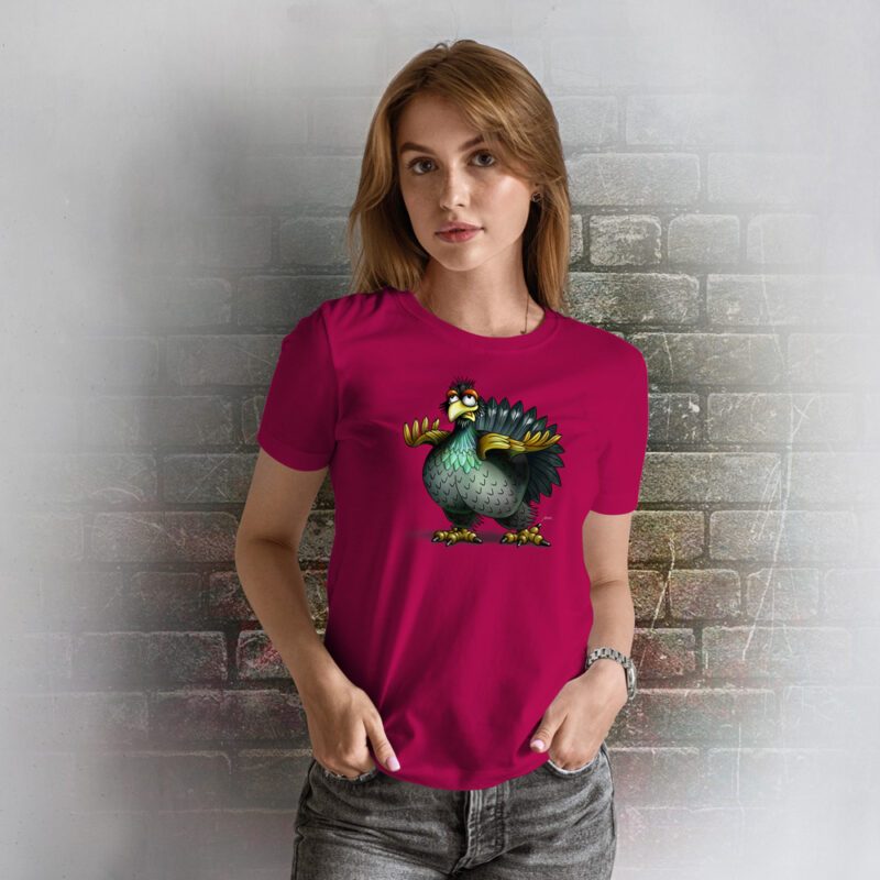 Funnyfriend Damen T-Shirt Auerhahn fuchsia