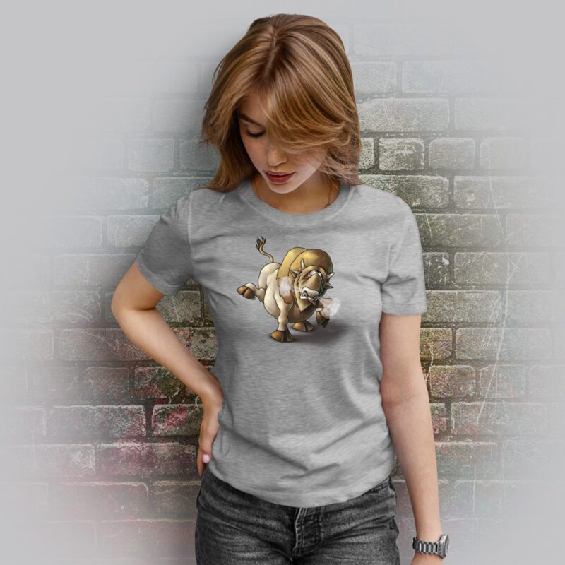 Funnyfriend Damen T-Shirt Bison grey melange