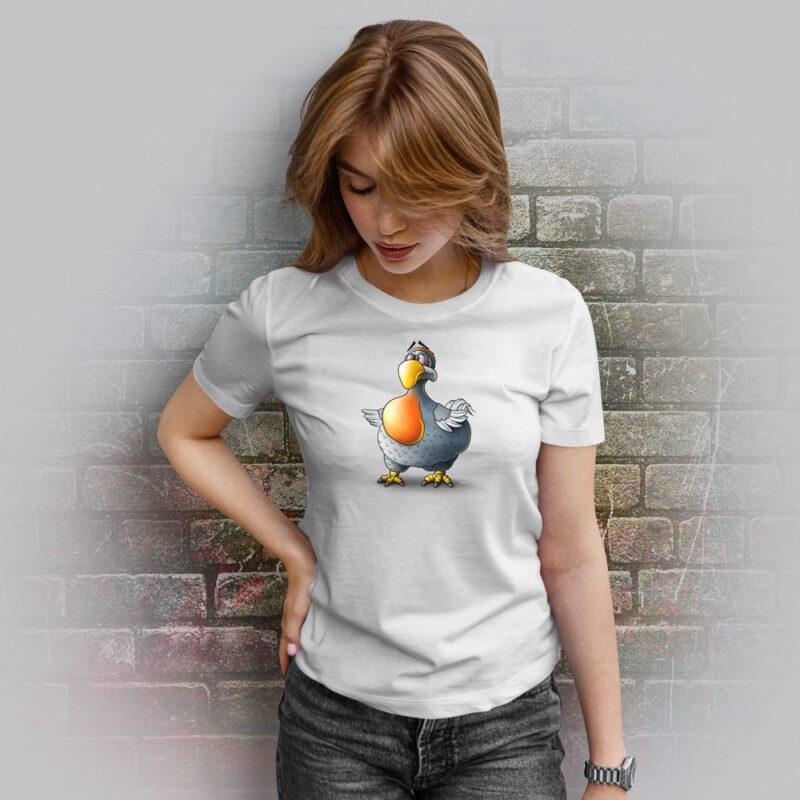 Funnyfriend Damen T-Shirt Dodo weiß
