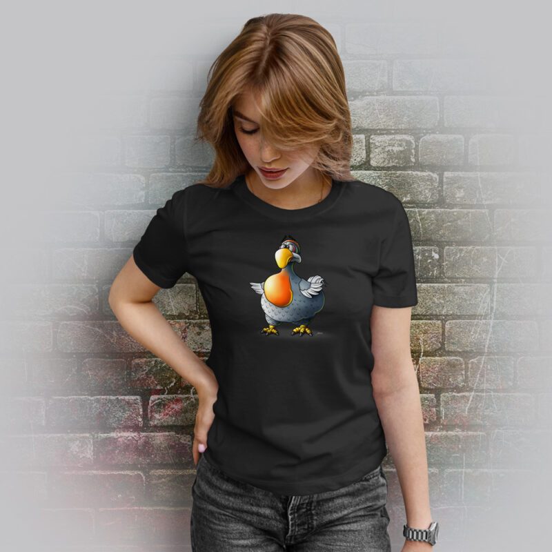 Funnyfriend Damen T-Shirt Dodo schwarz