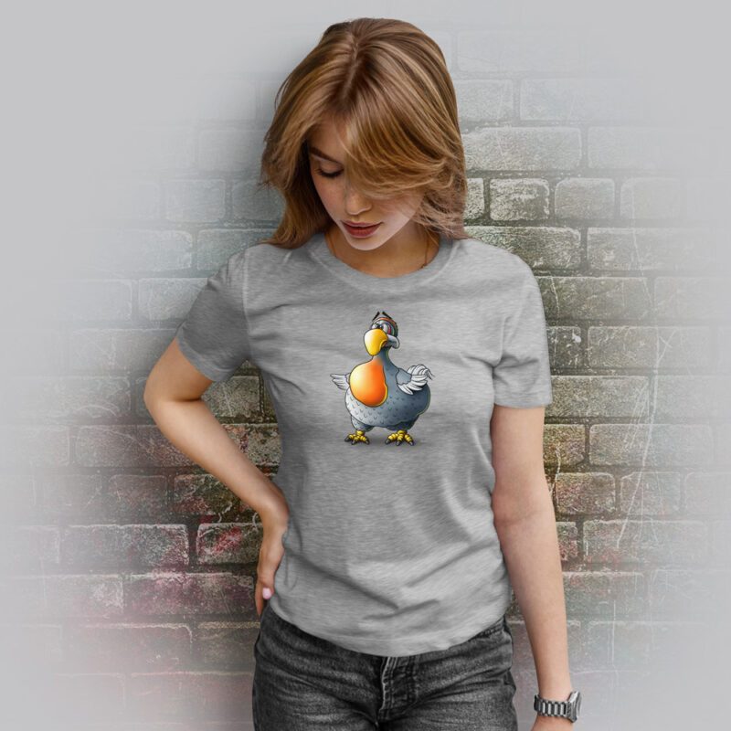 Funnyfriend Damen T-Shirt Dodo grey melange