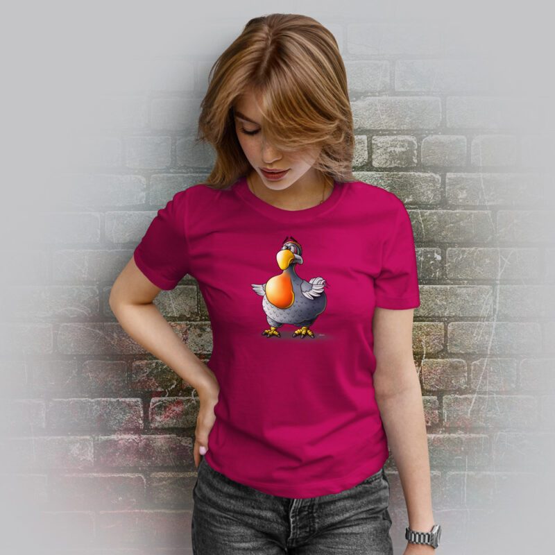 Funnyfriend Damen T-Shirt Dodo fuchsia