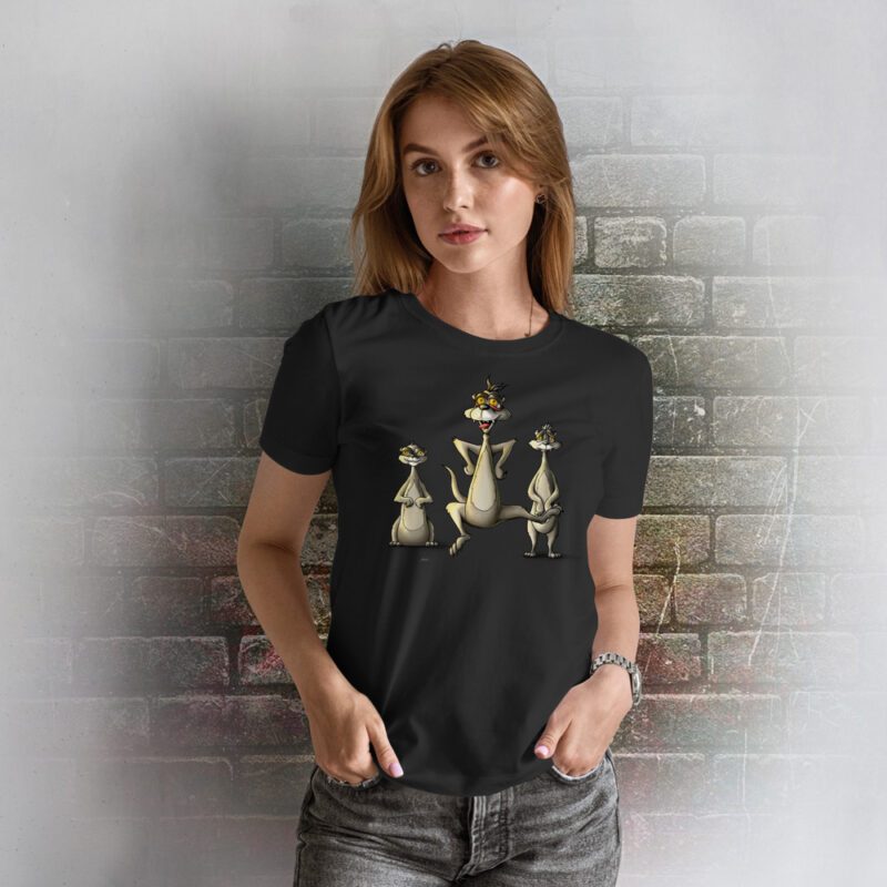 Funnyfriend Damen T-Shirt Erdmann schwarz