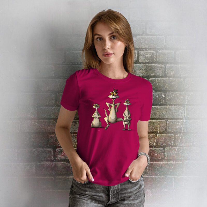 Funnyfriend Damen T-Shirt Erdmann fuchsia
