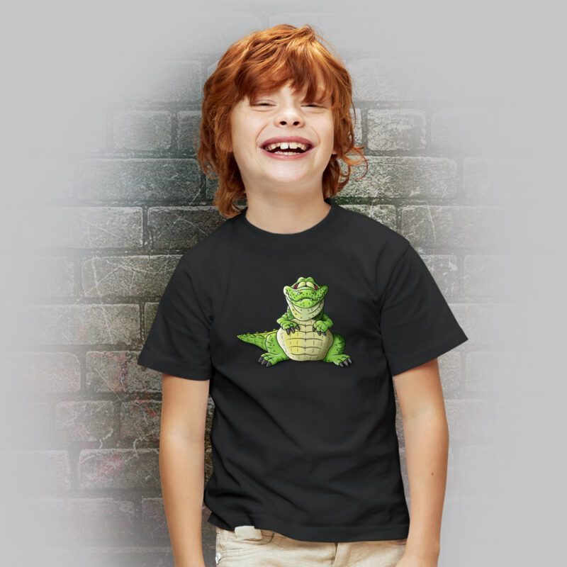 Funnyfriend Kids T-Shirt Alligator schwarz