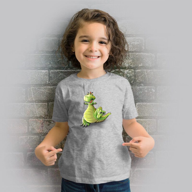 Funnyfriend Kids T-Shirt Dino grey melange