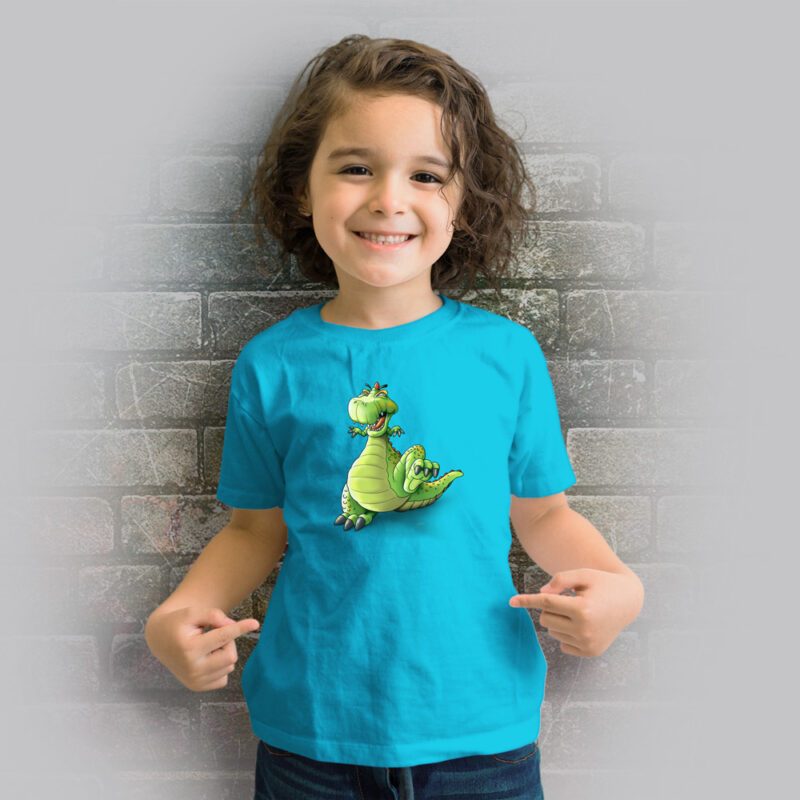 Funnyfriend Kids T-Shirt Dino aqua