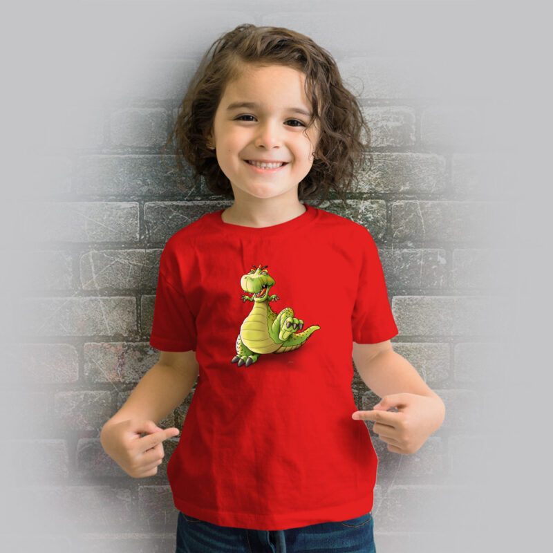 Funnyfriend Kids T-Shirt Dino rot