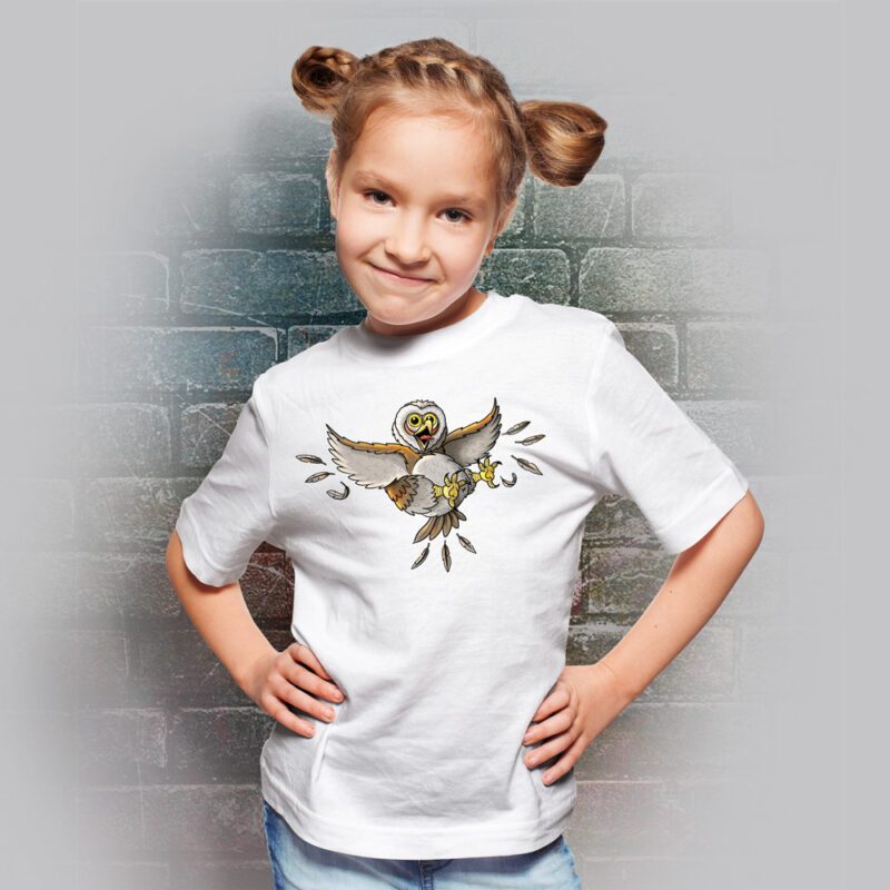 Funnyfriend Kids T-Shirt Eule weiß