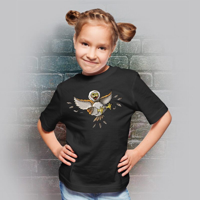 Funnyfriend Kids T-Shirt Eule schwarz
