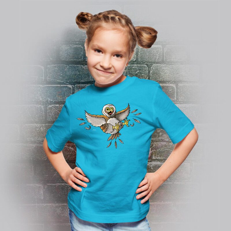 Funnyfriend Kids T-Shirt Eule aqua