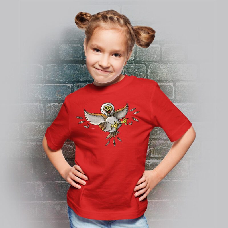 Funnyfriend Kids T-Shirt Eule rot