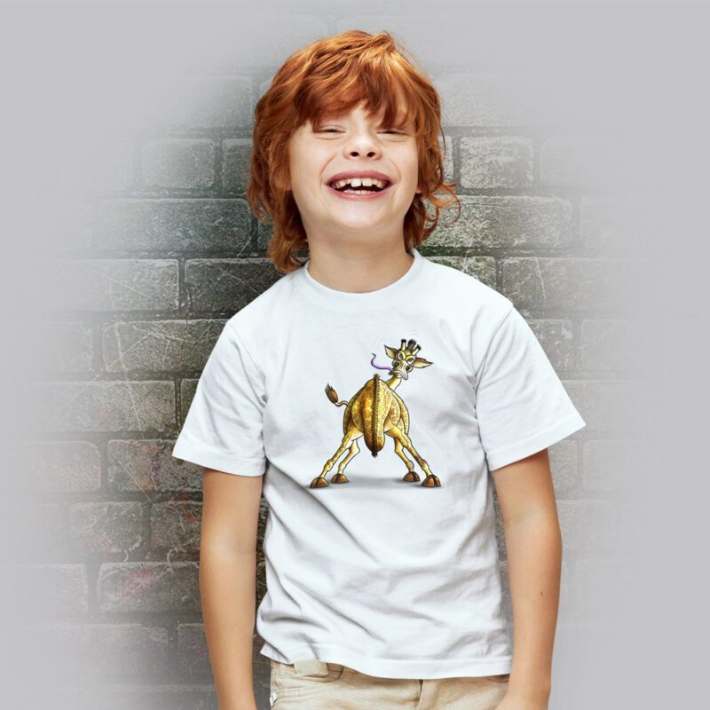 Funnyfriend Kids T-Shirt Giraffe weiß