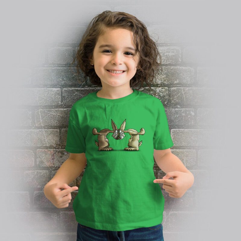 Funnyfriend Kids T-Shirt Rabbit kelly green