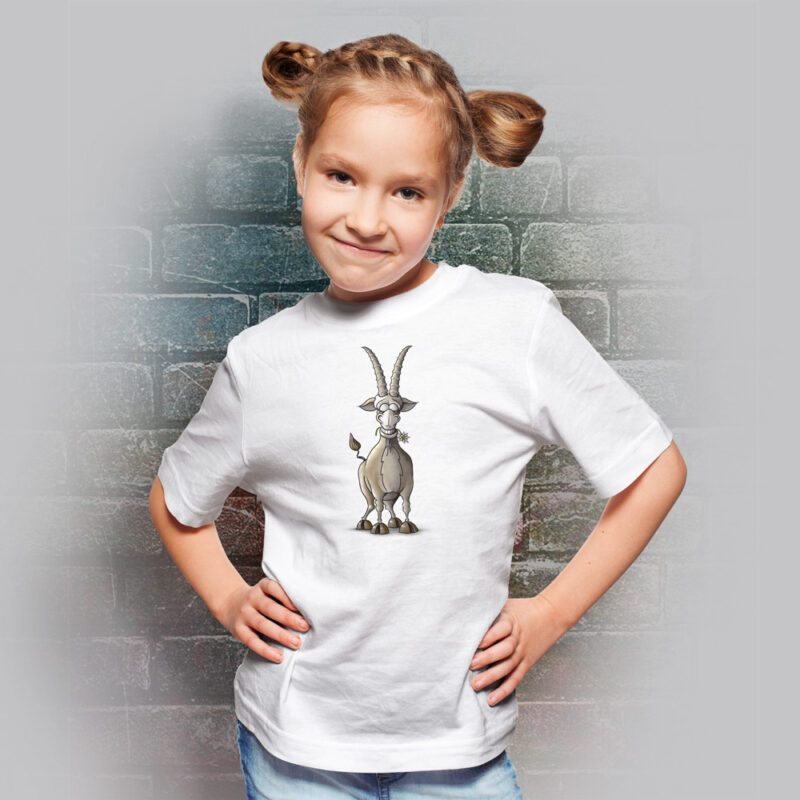 Funnyfriend Kids T-Shirt Steinbock weiß