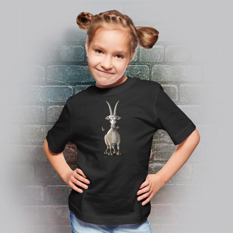 Funnyfriend Kids T-Shirt Steinbock schwarz