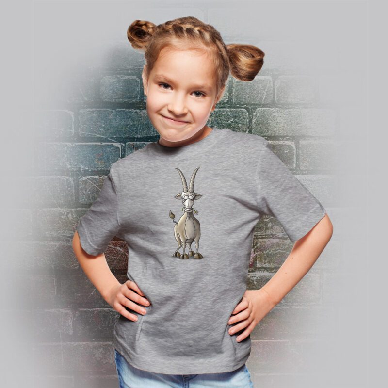 Funnyfriend Kids T-Shirt Steinbock grey melange