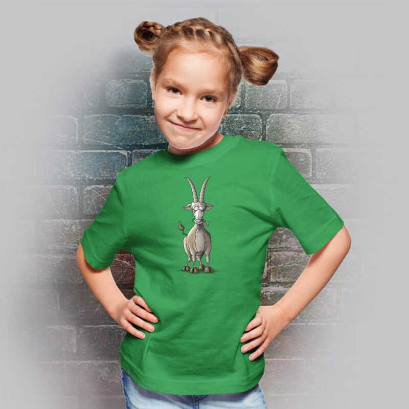 Funnyfriend Kids T-Shirt Steinbock kelly green