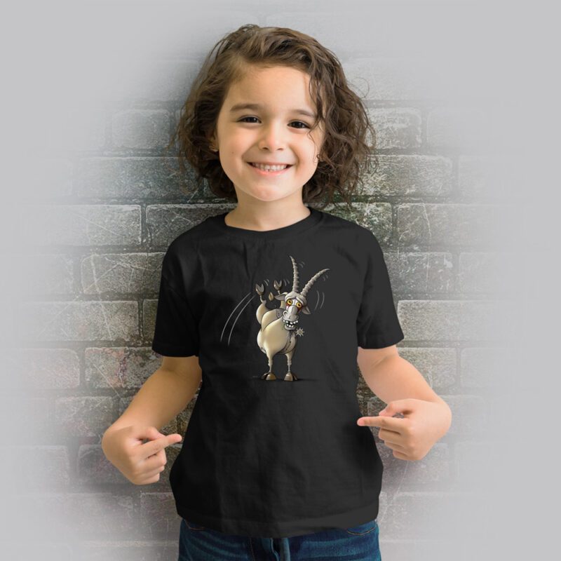 Funnyfriend Kids T-Shirt Steinbock bockt schwarz