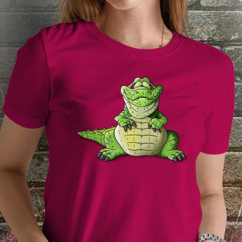 Funnyfriend Damen T-Shirt Kroko