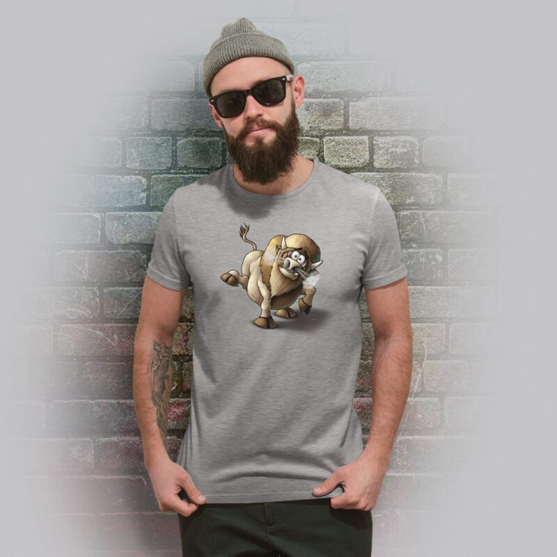 Funnyfriend Herren T-Shirt Bulle grey melange