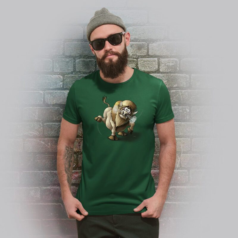 Funnyfriend Herren T-Shirt Bulle bottle green
