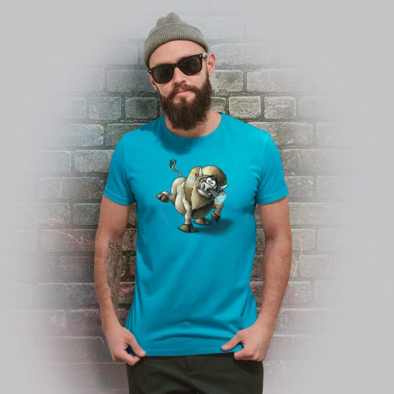 Funnyfriend Herren T-Shirt Bulle aqua