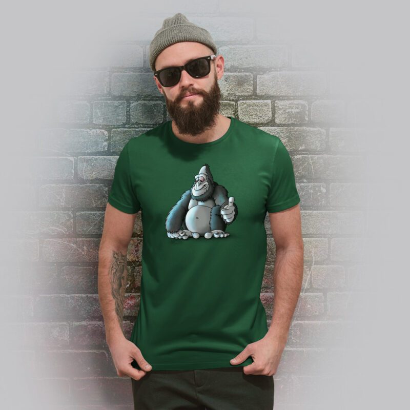 Funnyfriend Herren T-Shirt Gorilla bottle green