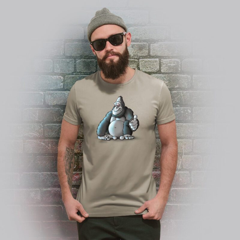 Funnyfriend Herren T-Shirt Gorilla khaki