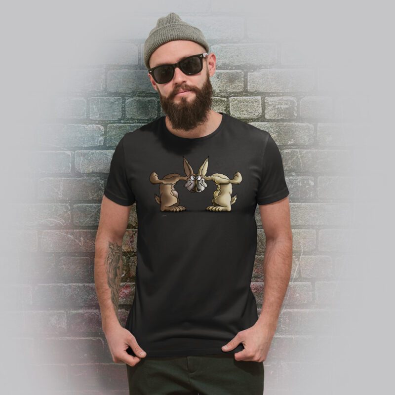 Funnyfriend Herren T-Shirt Rabbit schwarz