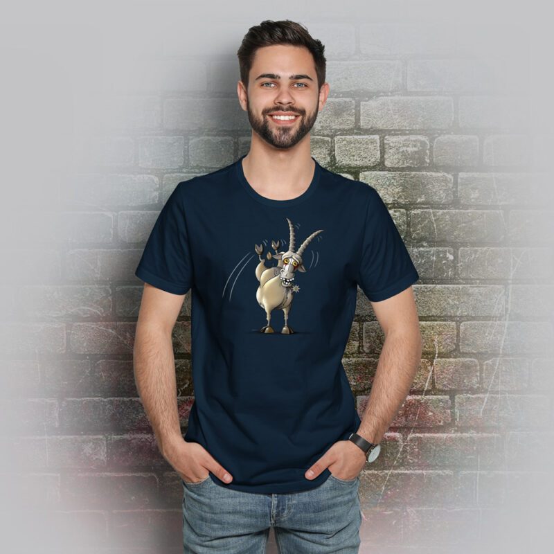 Funnyfriend Herren T-Shirt Steinbock navy