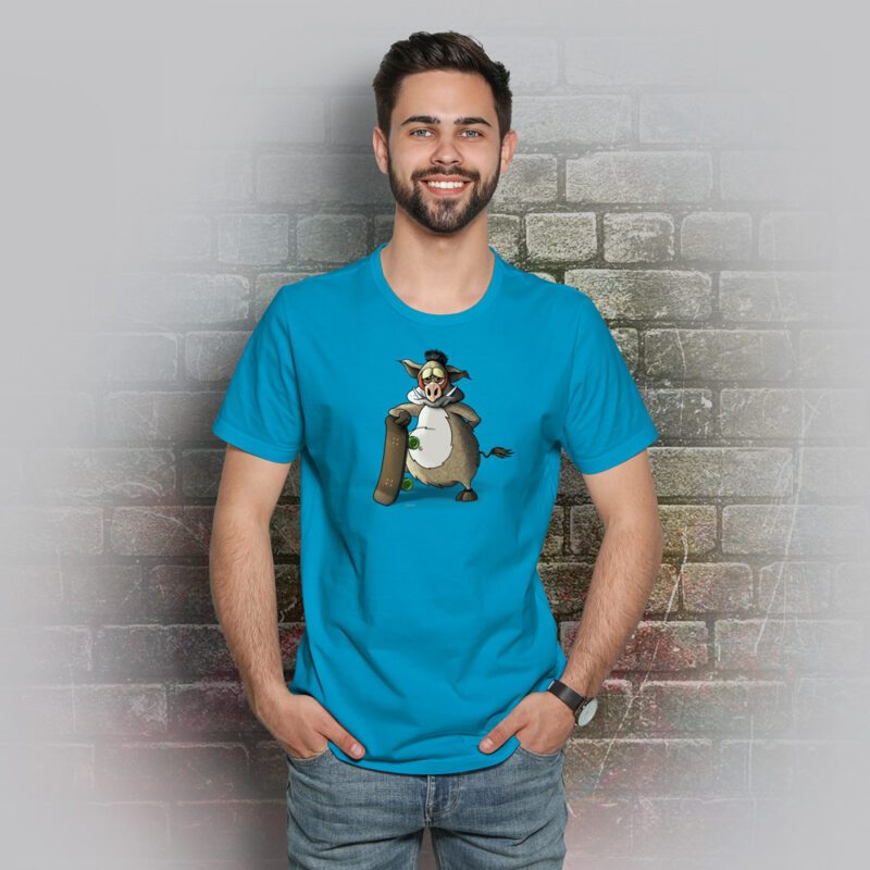 Funnyfriend Herren T-Shirt Wildsau aqua