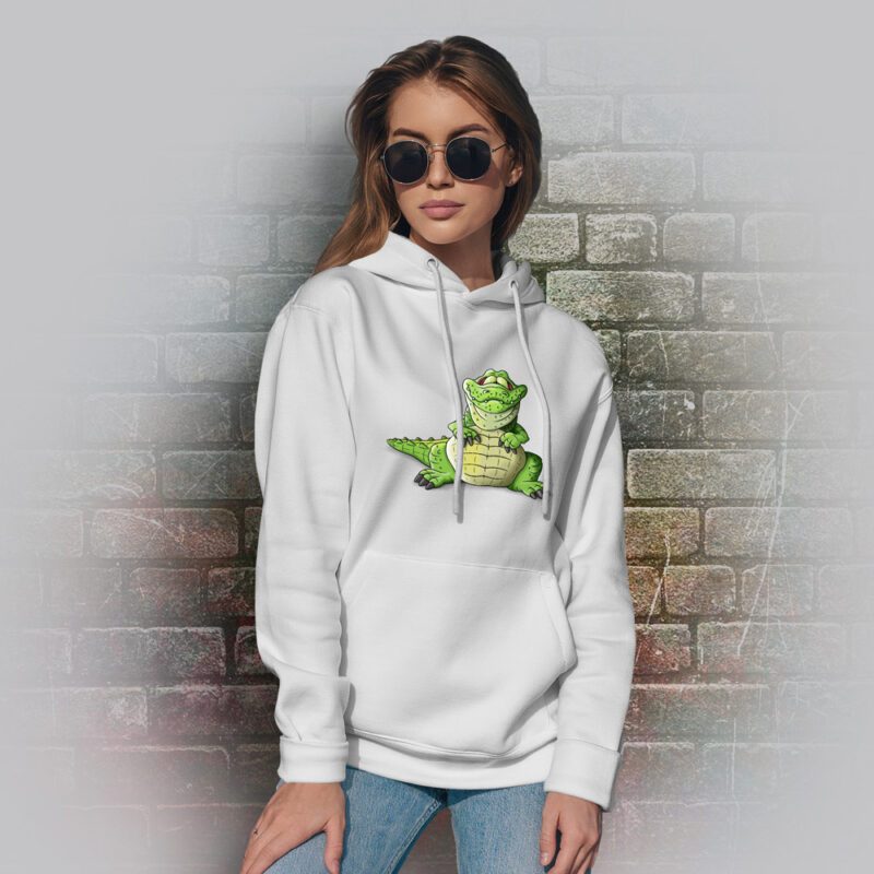 Funnyfriend Hoodie Alligator weiß
