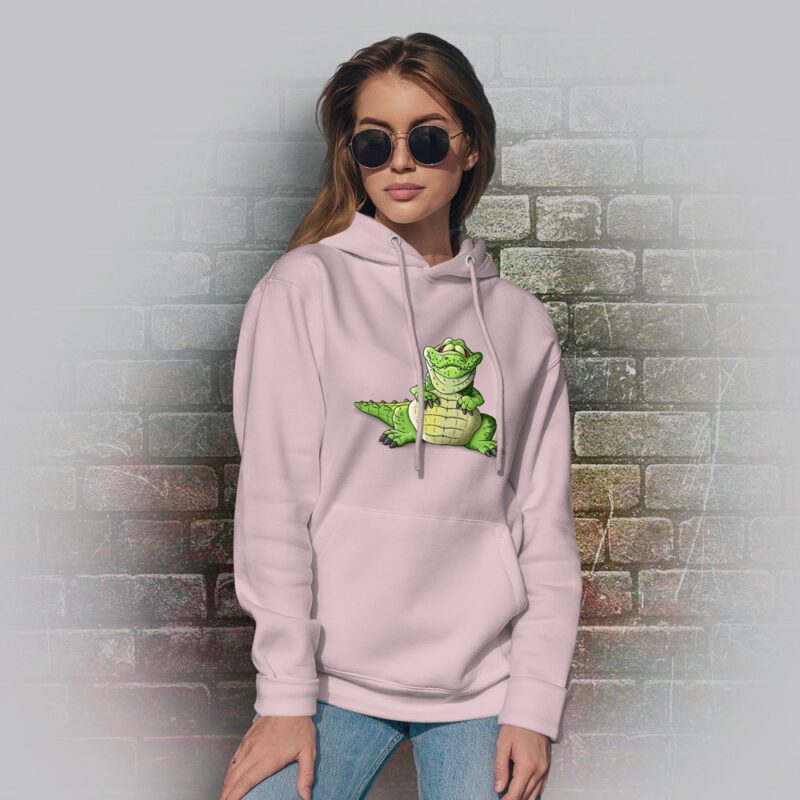 Funnyfriend Hoodie Alligator pink