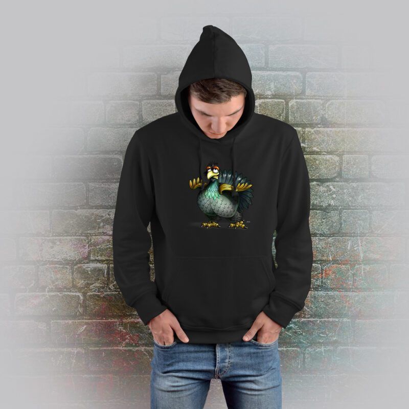 Funnyfriend Hoodie Auerhahn schwarz