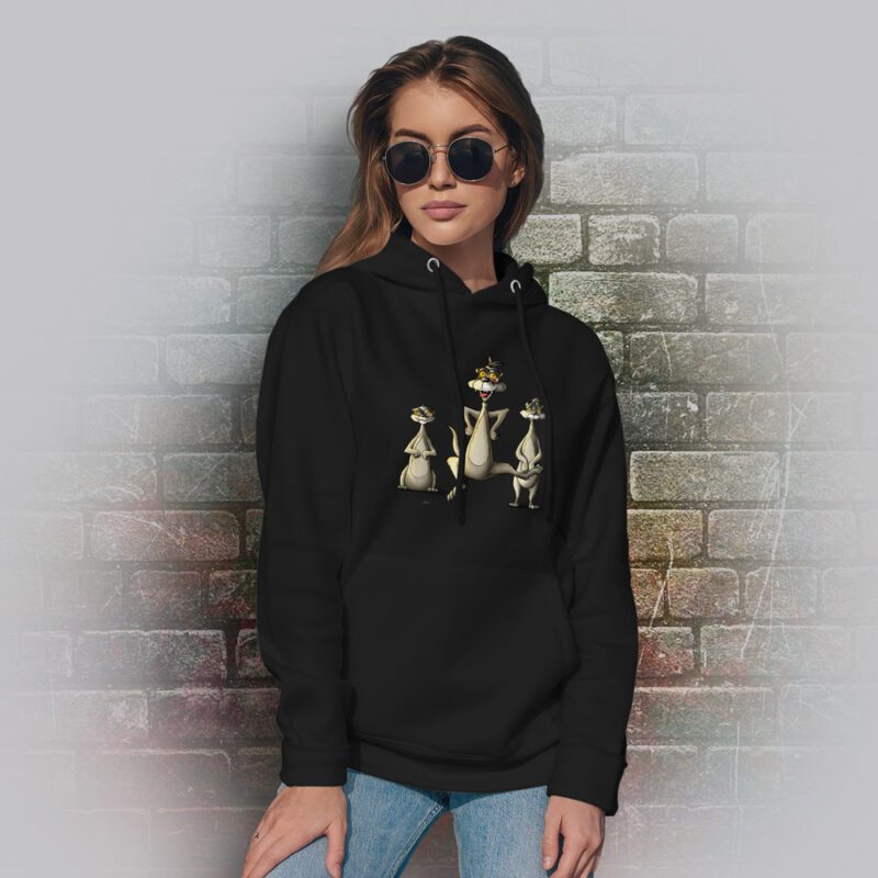 Funnyfriend Hoodie Erdmännchen schwarz