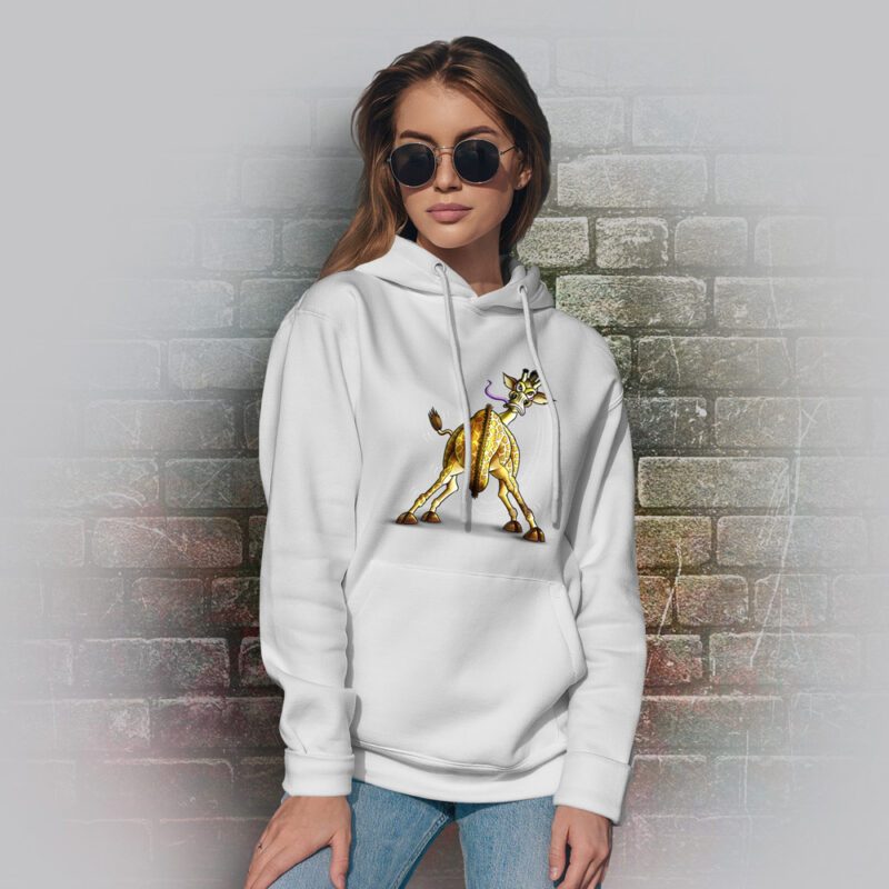 Funnyfriend Hoodie Giraffe weiß