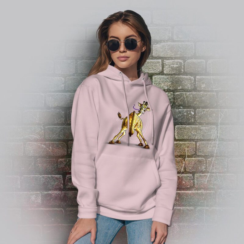 Funnyfriend Hoodie Giraffe pink