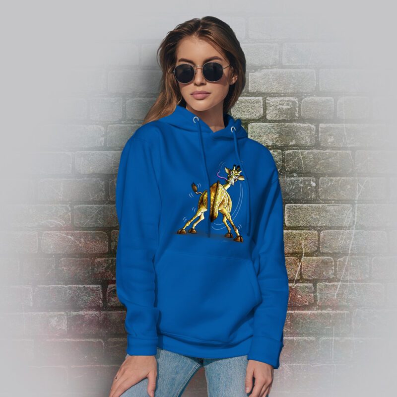 Funnyfriend Hoodie Giraffe blau