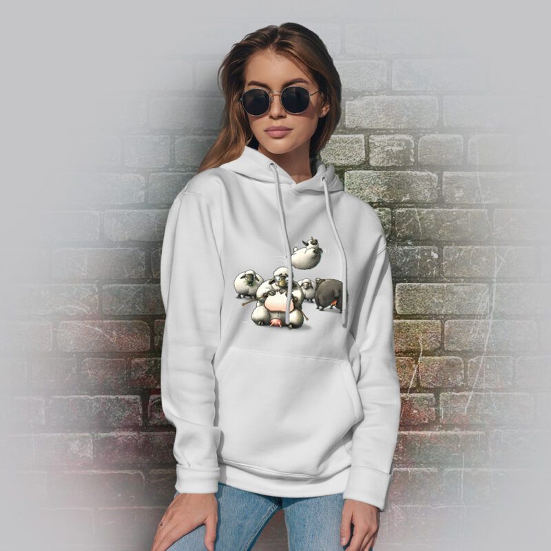 Funnyfriend Hoodie Schaf weiß