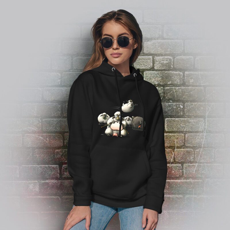 Funnyfriend Hoodie Schaf schwarz