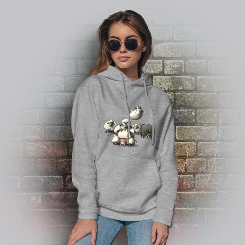 Funnyfriend Hoodie Schaf grey melange