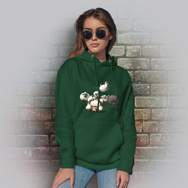 Funnyfriend Hoodie Schaf bottle green