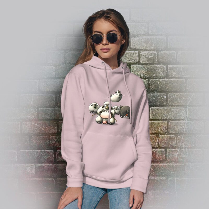 Funnyfriend Hoodie Schaf pink