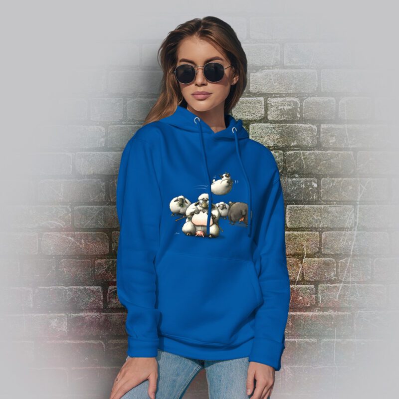Funnyfriend Hoodie Schaf blau