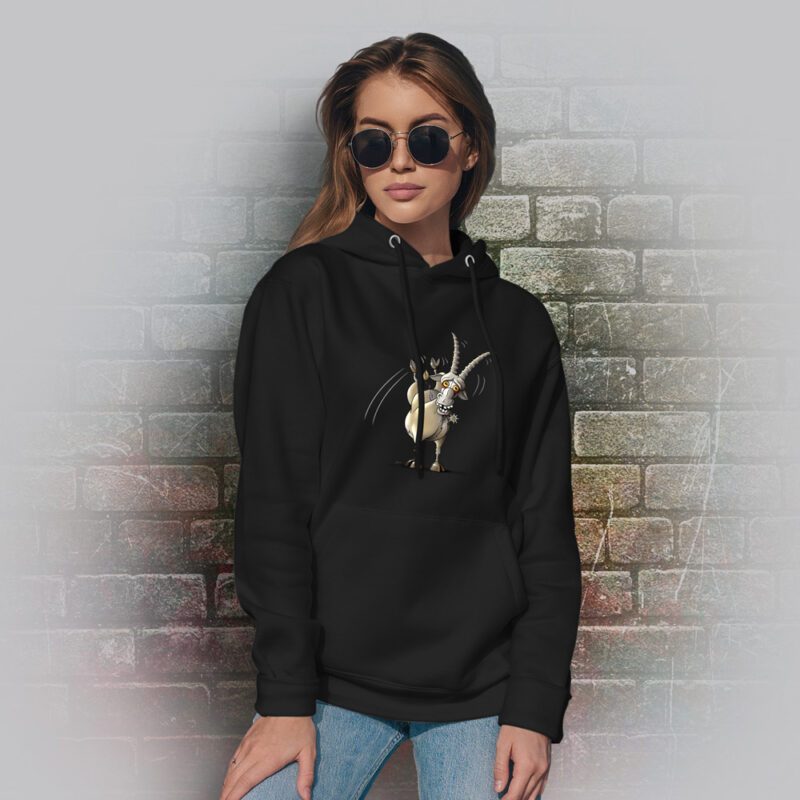 Funnyfriend Hoodie Steinbock schwarz