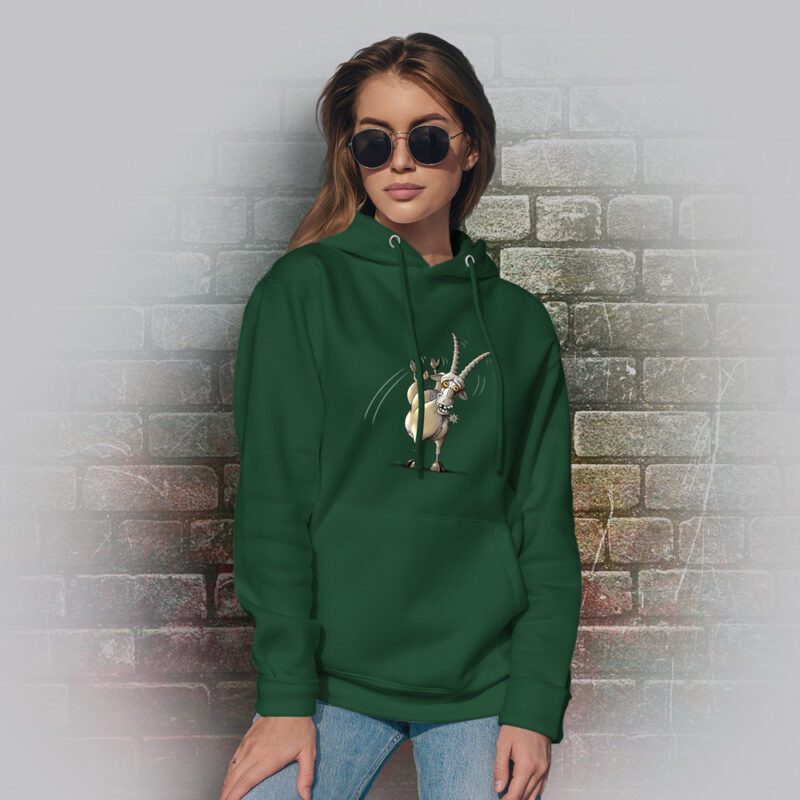 Funnyfriend Hoodie Steinbock bottle green