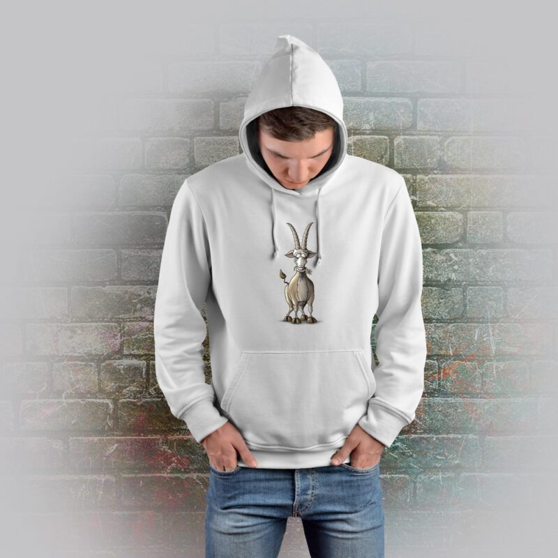 Funnyfriend Hoodie Steinbock weiß