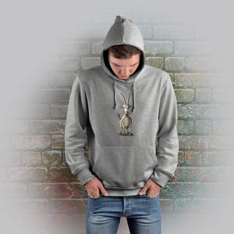 Funnyfriend Hoodie Steinbock grey melange