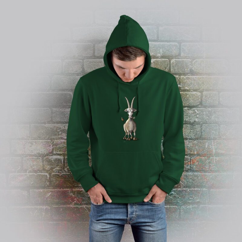 Funnyfriend Hoodie Steinbock bottle green